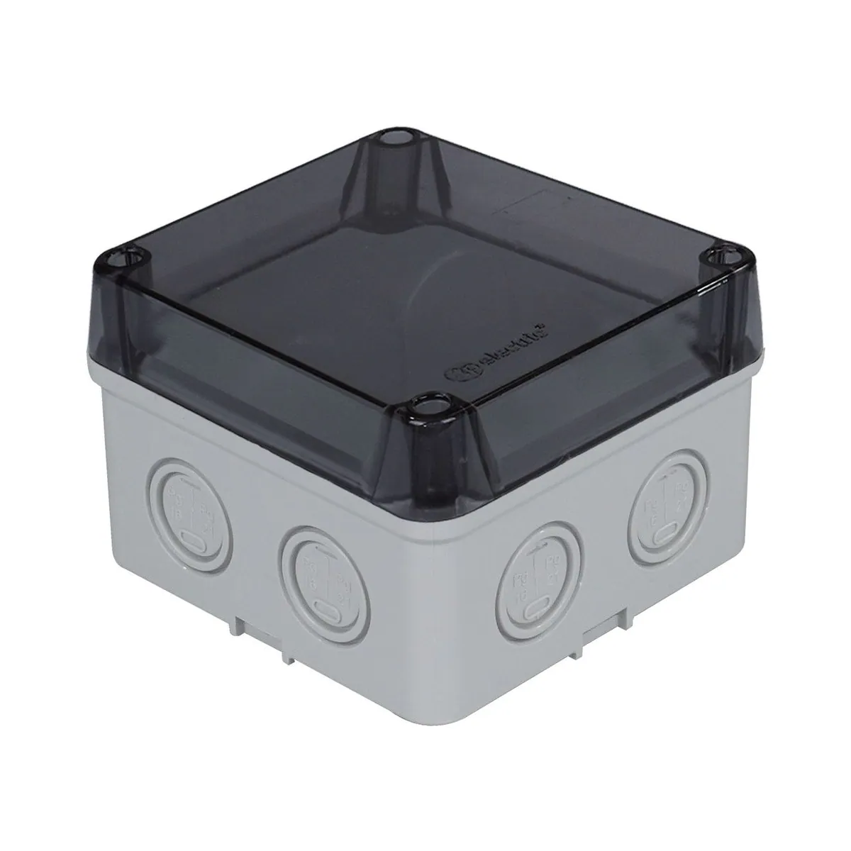 TP Elektrik 3310-213-0100 Junction Box 110x110x70 (8 Outlets) - Transparent - Screw Cover, IP 67