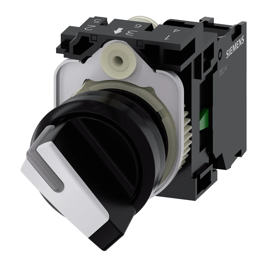 Siemens 3SU1100-2BF60-1BA0 Control Push Button 0-1 position illuminable maintained latching push button 1NO