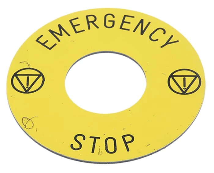 Schneider Electric ZB6Y7330 EMERGENCY STOP LEGEND