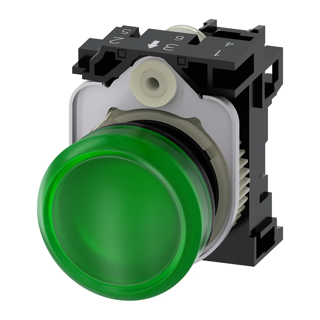 Siemens 3SU1106-6AA40-1AA0 Pilot Light Green 230 AC
