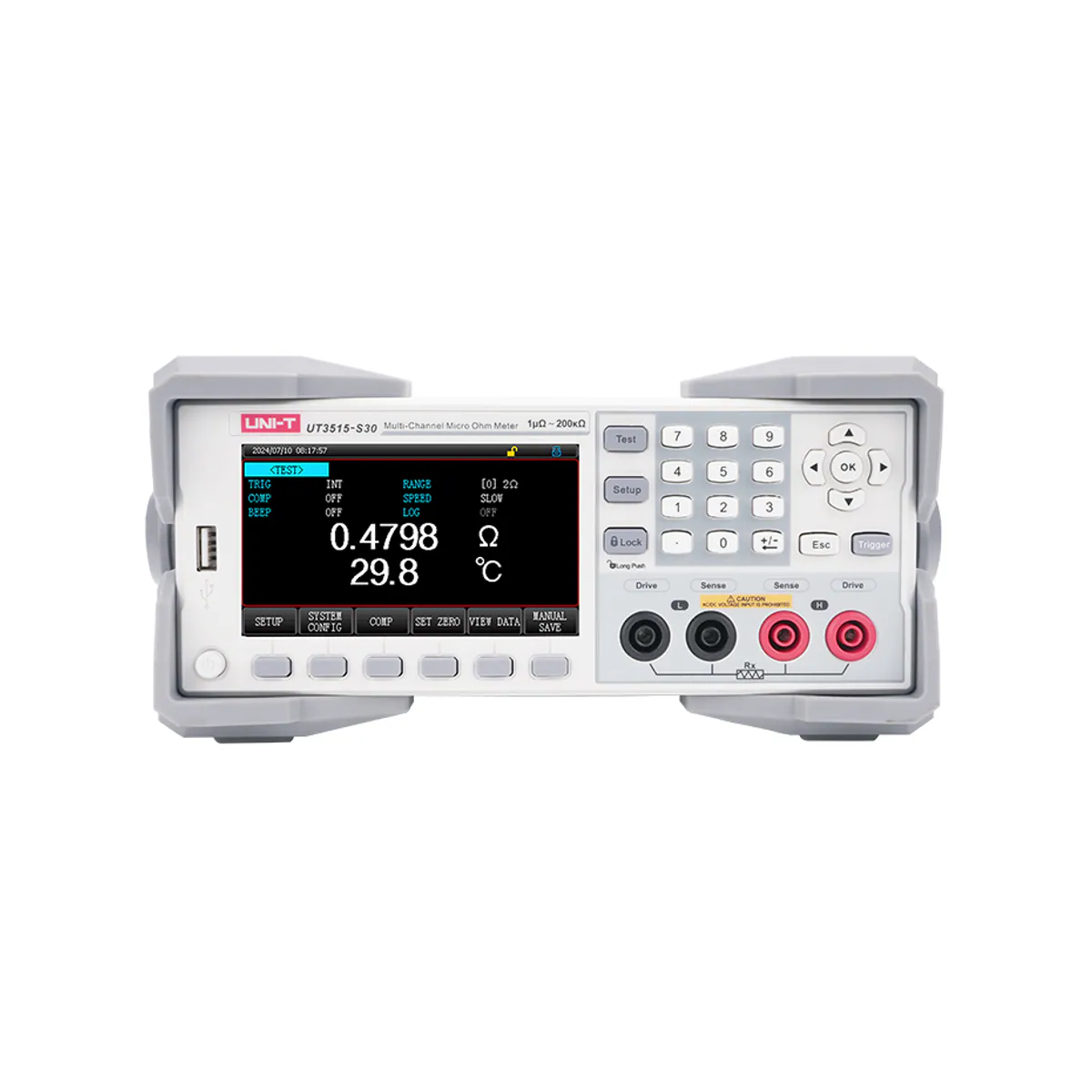Unit UT3515-S10 Multi-Channel Scanning 1μΩ-2MΩ 0.05% Accuracy DC Micro Ohm Meter