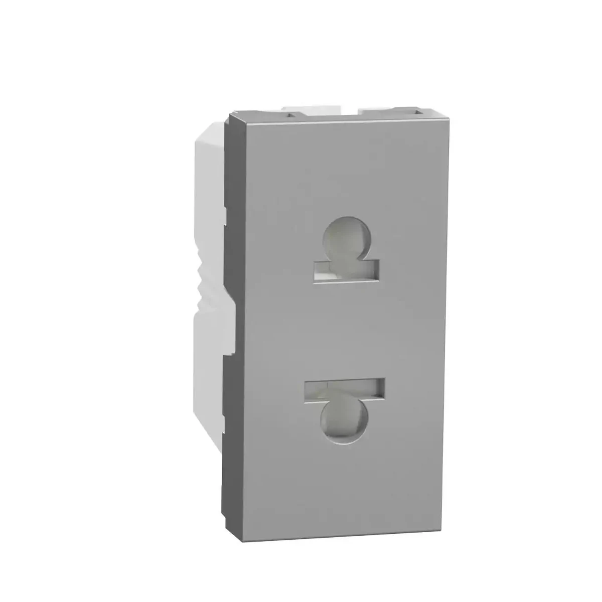 Schneider Electric NU302130 Yeni Unica, Euroamerican Priz 1 modül, Alüminyum — temsili üretici aile görseli