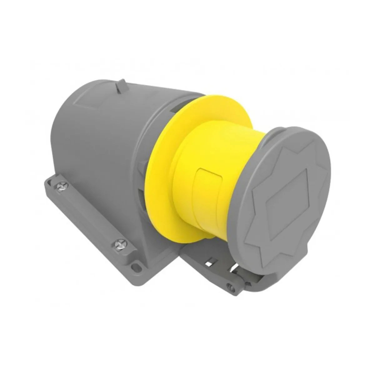 Bemis BC1-3303-2235 CEE 90° Angled Wall Plug (Spring Lid) 32 A 2P+E IP44