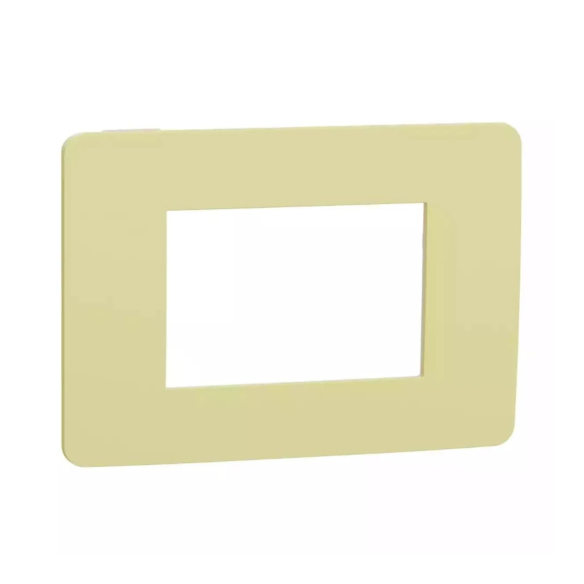 Schneider Electric NU270312 Yeni Unica, Studio Color Frame 3 module, Light Green/Cream
