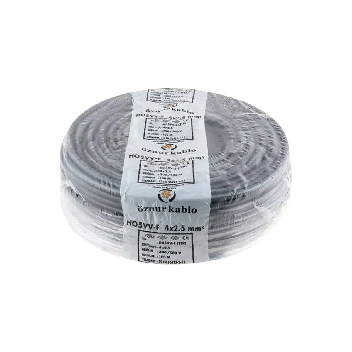 Öznur TTR 4x2.5 mm2 H05VV-F Black Cable