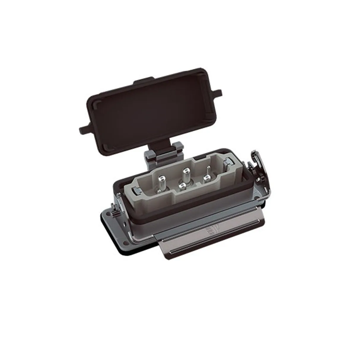 Mete Enerji 403761S 4/2x80/16A Multi Machine Plug Single Metal Latch Hinged Cover