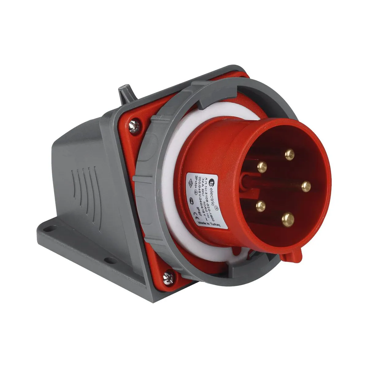 TP Elektrik 3106-312-1600 CEE 5x16A Wall Plug, IP 67, 6h