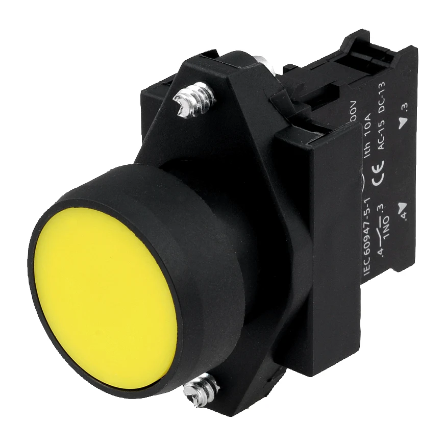 Siemens 3SB6110-0AB30-1BA0 Control Push Button Yellow 1NO