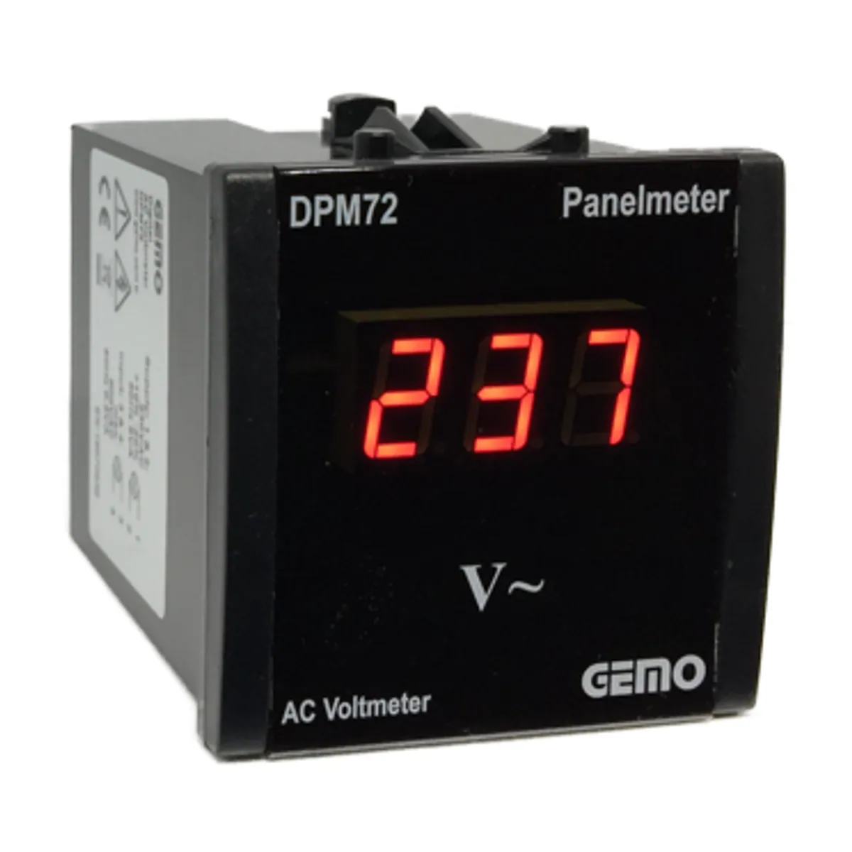 GEMO DPM72-VAC500 Panel-Mount Digital AC Voltmeter