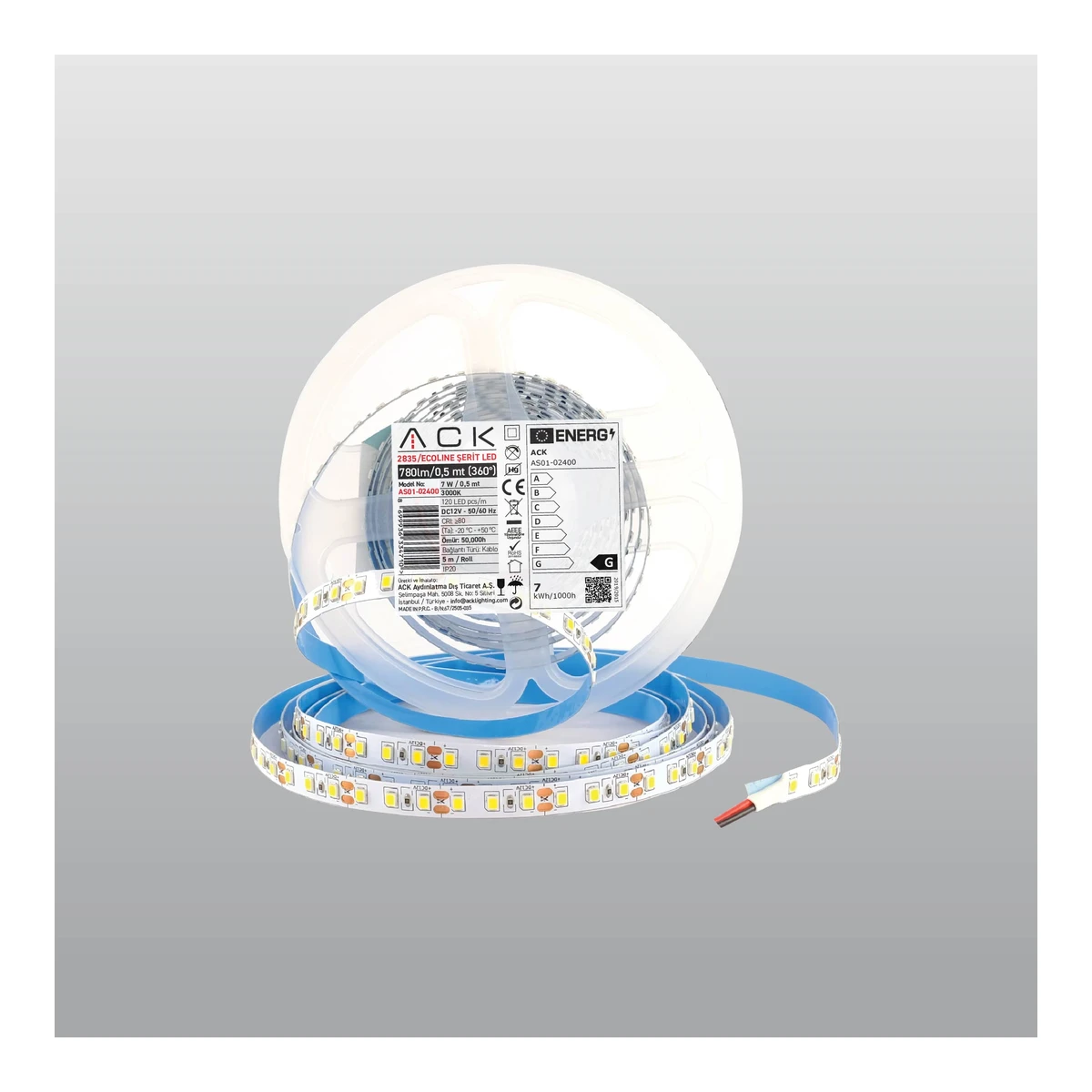 ACK AS01-02400 LED Strips 10W/m 3000K