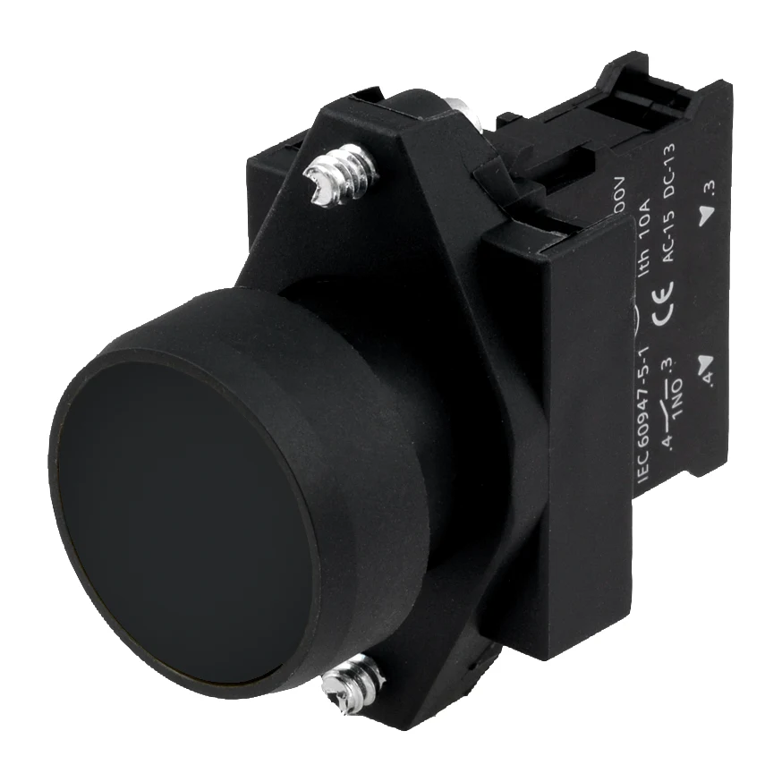Siemens 3SB6110-0AB10-1BA0 Control Push Button Black 1NO