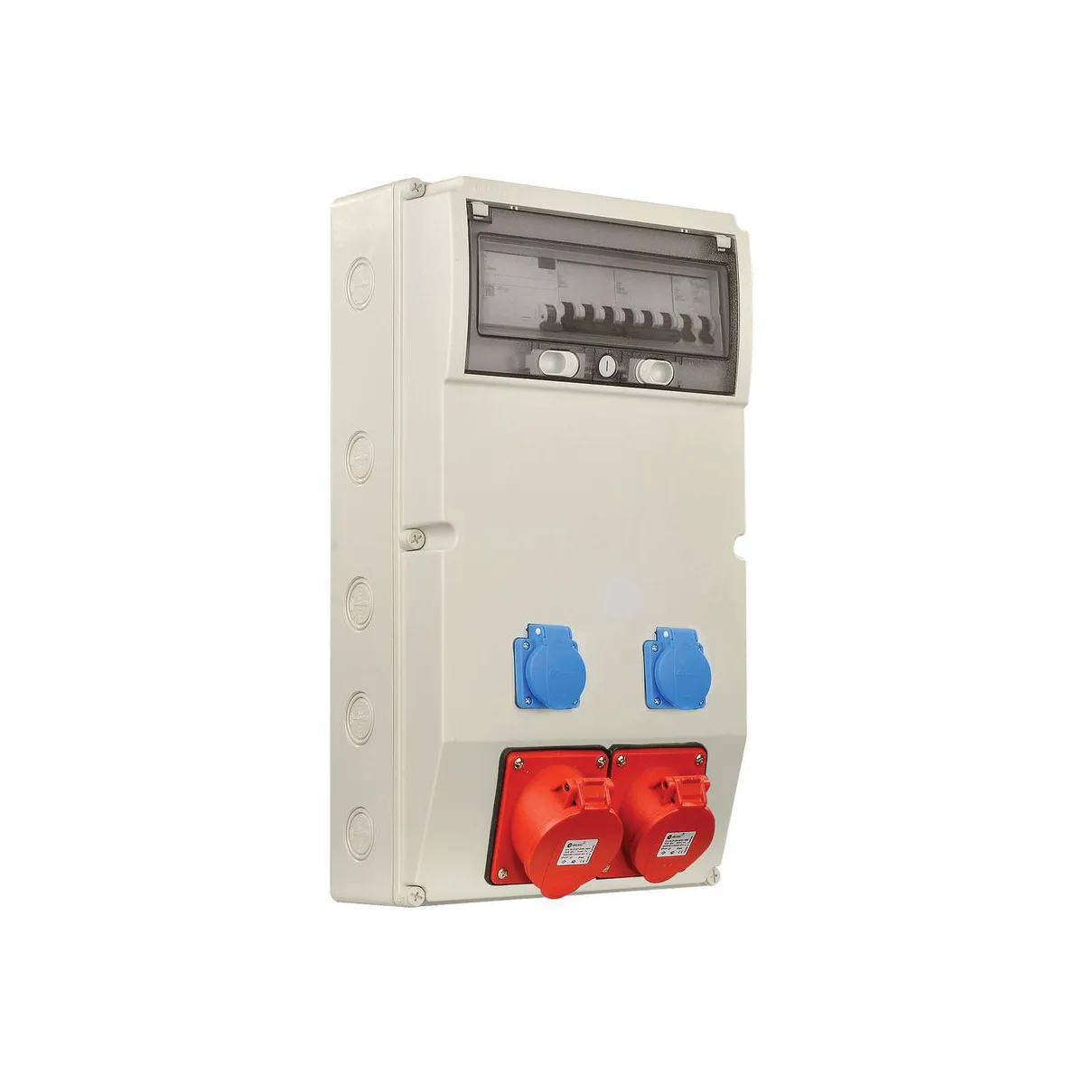 TP Elektrik 3379-200-5700 300x540 Priz Montajlı Kombinasyon Kutusu, 5x16A ve 5x32A ve 1x16A Prizli, Sigortalı, Kaçak Akımlı, Kablajlı, IP 66