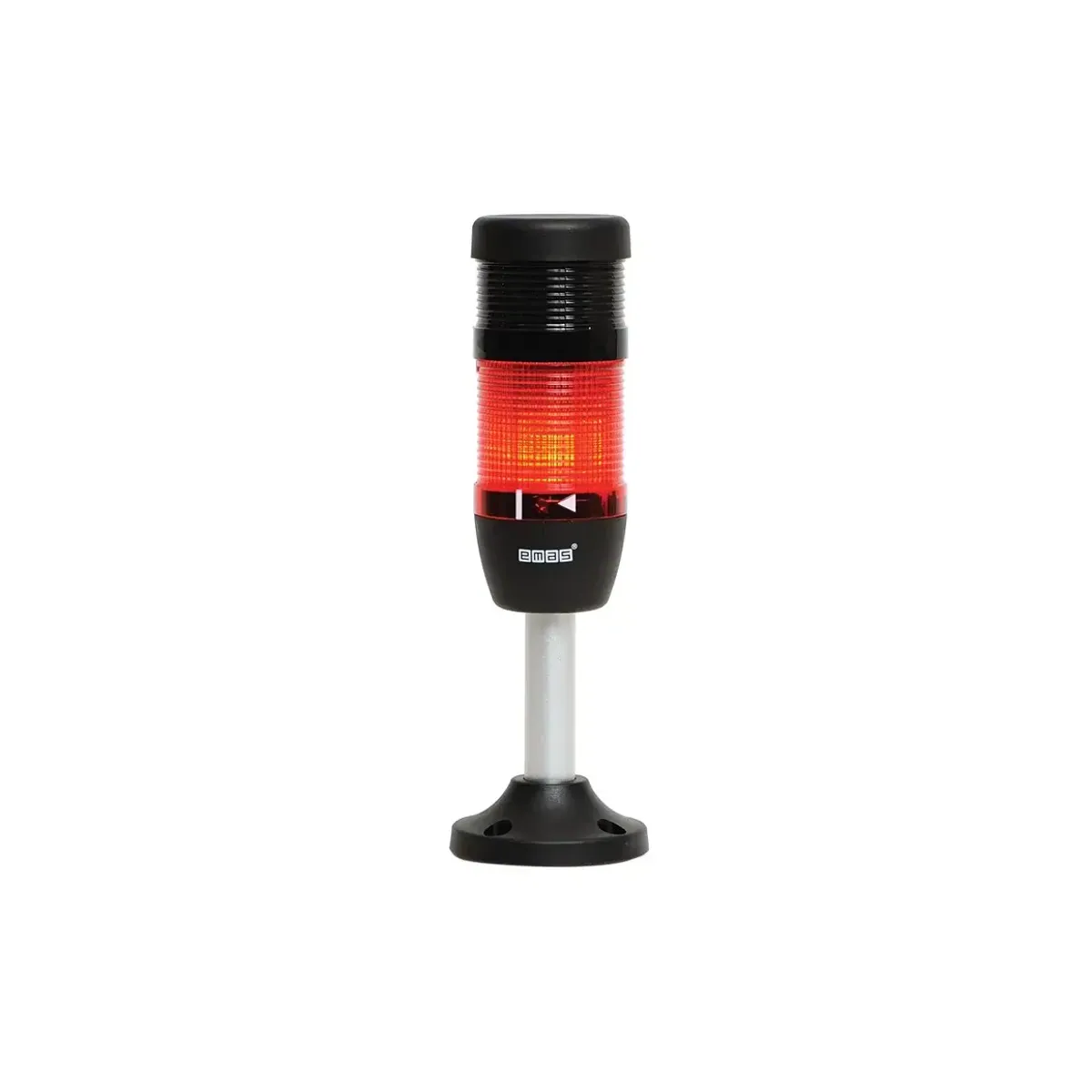 Emas IK Series Two-Tier 24V AC/DC with Buzzer and Flasher 100mm LED Stack Light with Tube and Plastic Base 50mm