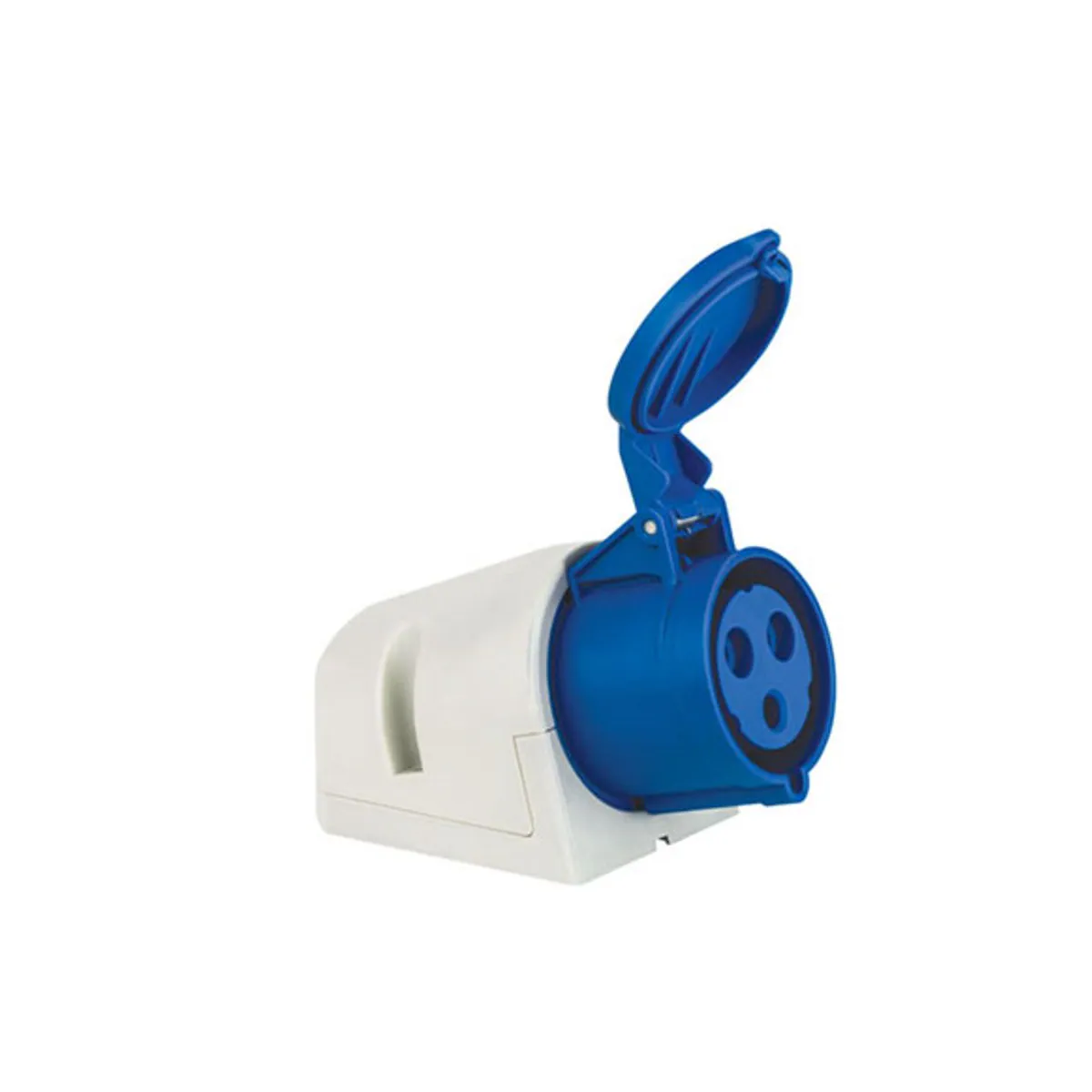 PCE 406611V 3x32A Wall Socket Angled Housing IP44 Screw-Type