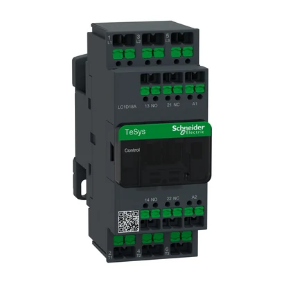 Schneider Electric LC1D18AM7 TeSys Deca Kontaktör 3P 18A 220VA Snap-in — üretici katalog görseli