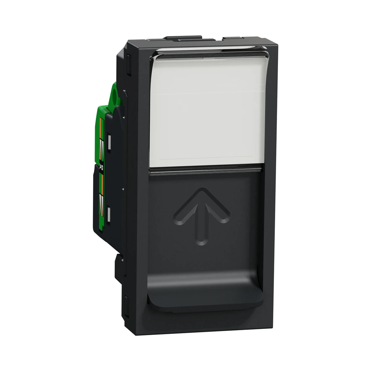 Schneider Electric NU344954 Yeni Unica, RJ45 Socket Cat6A STP 2 module, Anthracite