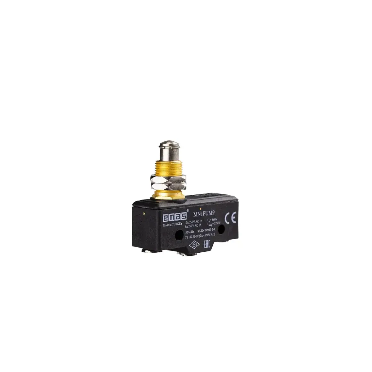 Emas Metal Kalın Pimli 1CO MN1 Serisi Plastik Mini Switch MN1PUM9