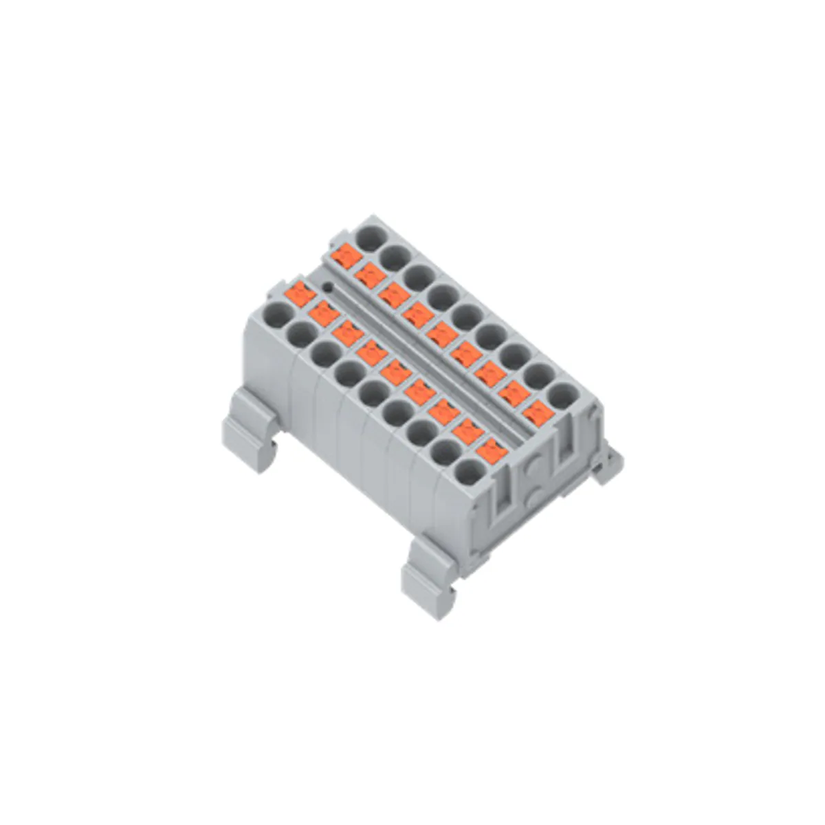 Gwest GW C2.5-18A (2.5mm2) DIN Rail Mounted Distribution Block