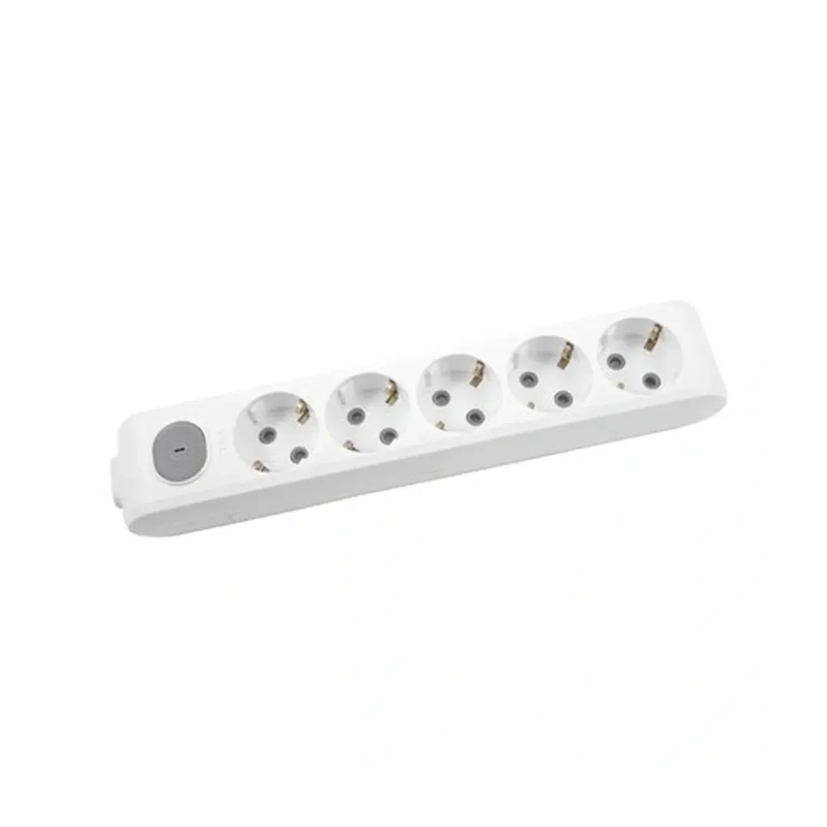 Viko White Five-Way Switched Grounded Socket without Cable, Child-Protected.