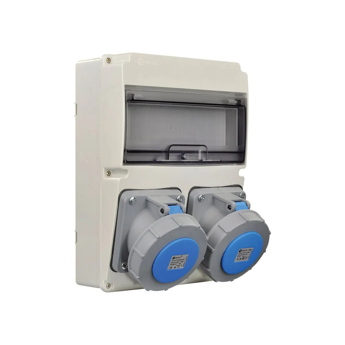 TP Elektrik 3320-000-2929 220x300 Priz Montajlı Kombinasyon Kutusu, 3x63A Prizli