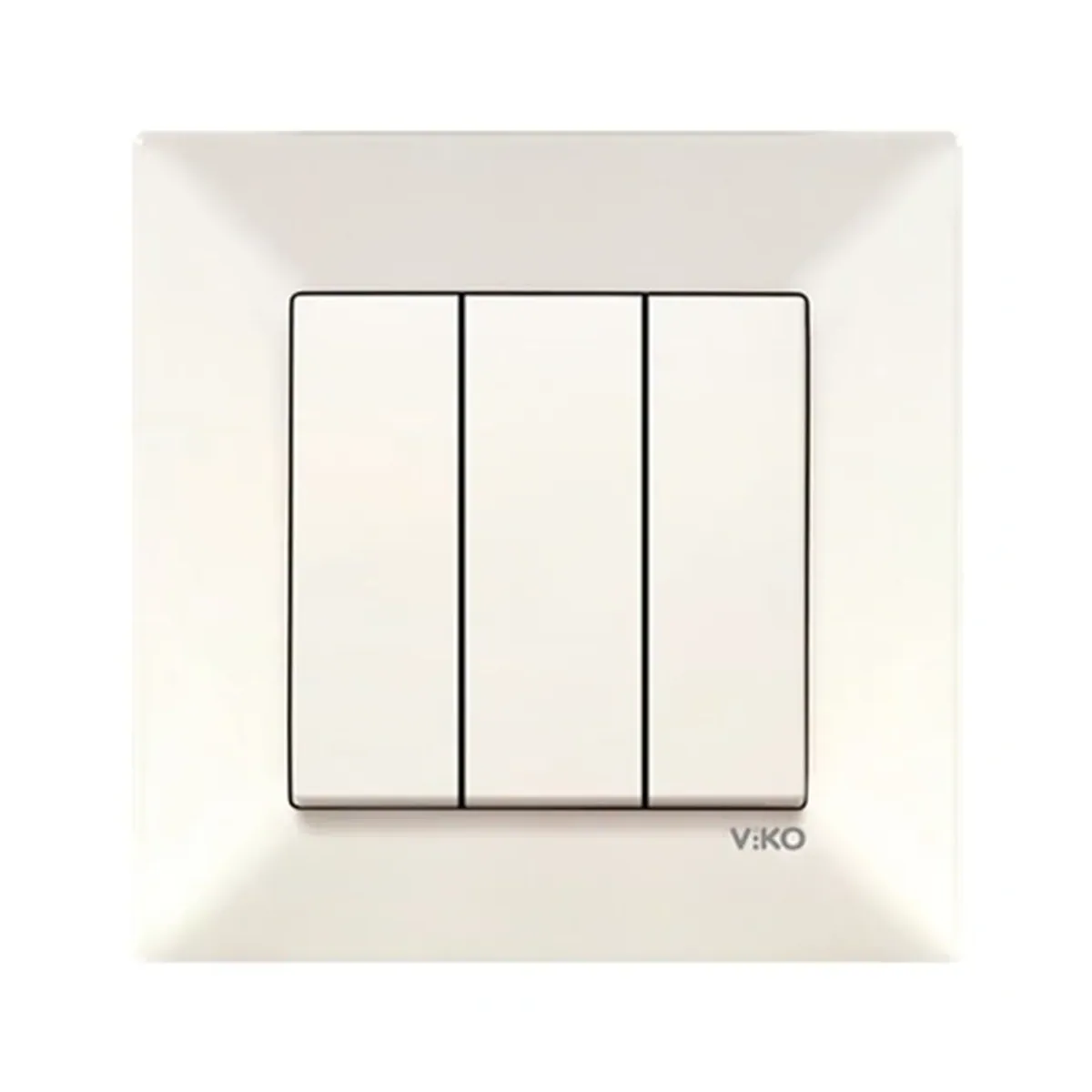 Viko Karre Meridian Cream 3-Gang Switch
