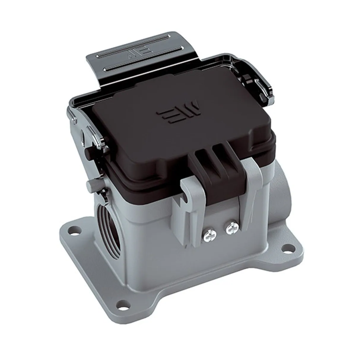Mete Enerji 29404S 6x16A Dual-Entry Multi-Pole Wall Housing Deep H:74 Mount with Hinged Cover and Metal Latch