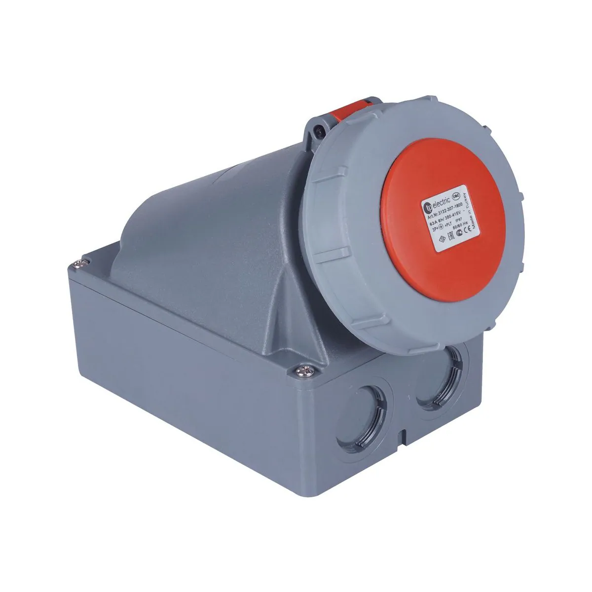 TP Elektrik 3132-307-1600 CEE 4x63A Wall Socket, IP 67, 6h