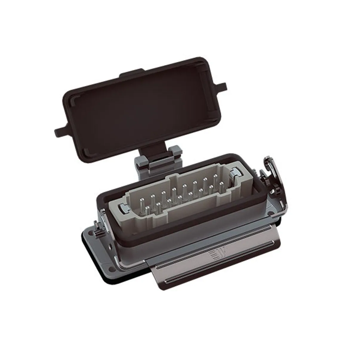 Mete Enerji 403721S 16x16A Çoklu Makine Fiş Tek Metal Mandallı Menteşe Kapaklı