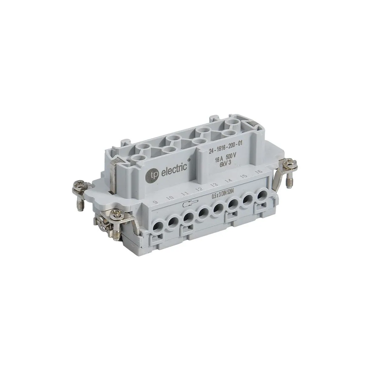 TP Elektrik 24-1616-200-01 16x16A Çok Kontaklı Priz Çekirdek - Vidalı Bağlantı (1-16), IP 65