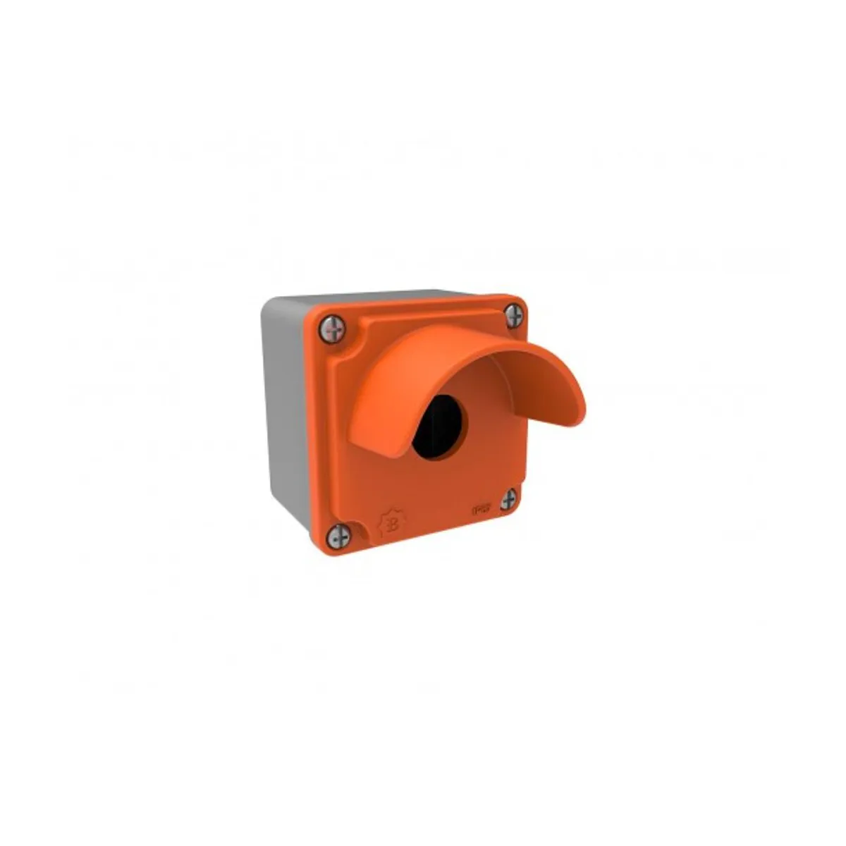 Bemis EXBT4-1071-0007 ATEX Ex-Proof Aluminum 1-Button Protected Box IP67 80x80x60 Orange