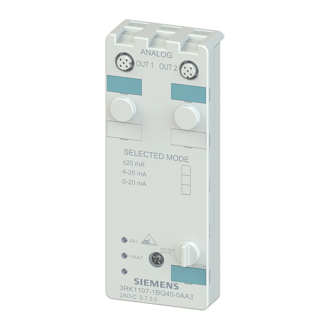 Siemens 3RK1107-1BQ40-0AA3 AS-Interface Communication Equipment 2AO - 4..20 mA / ± 20 mA / 0..20 mA**