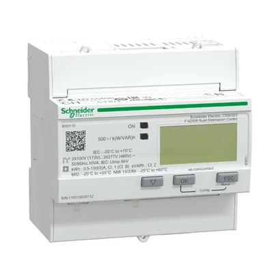 Schneider Electric A9MEM3110 iEM3110, 63A Direct-Connected 3-Phase kWh Meter, Pulse Output