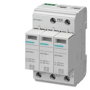 Siemens 5SD7463-0 Parafudr 3 kutuplu, TN-C Sistemleri için 3+0 devreli