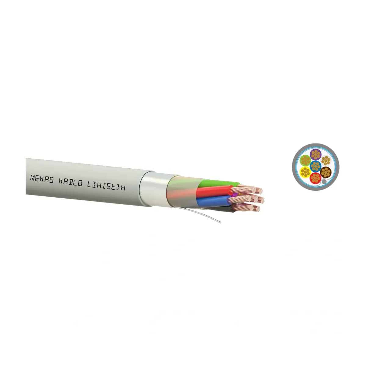 Mekas 10x0.50 mm2 LIH(St)H Halogen-Free Shielded Signal Cable