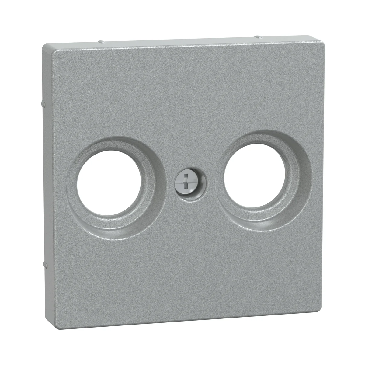 Schneider Electric MEG4122-0460 TV Socket Button Cover (2-Hole), System-M, Aluminum