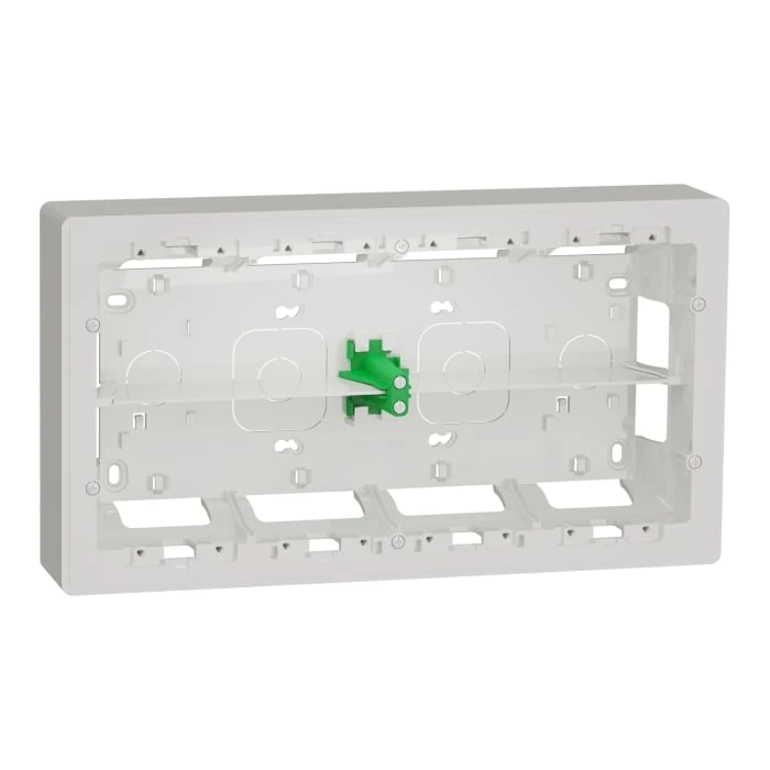 Schneider Electric NU821020 2-sıra x 10-modül Sıva-üstü Montaj Kasası, Beyaz Antibakteriyel