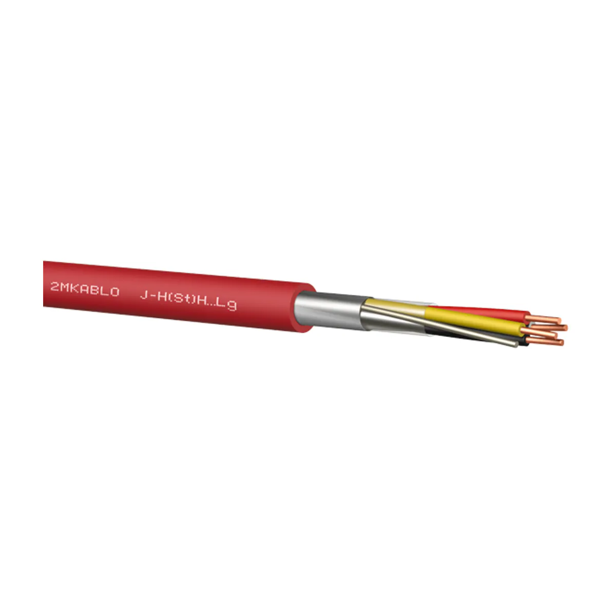 2M Kablo J-H(St)H...Lg Halogen-Free HFFR 2x2x1.5 mm2 + 0.8 mm Red