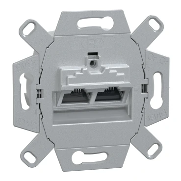 Schneider Electric 465706 Merten, İkili RJ45 8-kontak Cat6 Konnektör Mekanizması