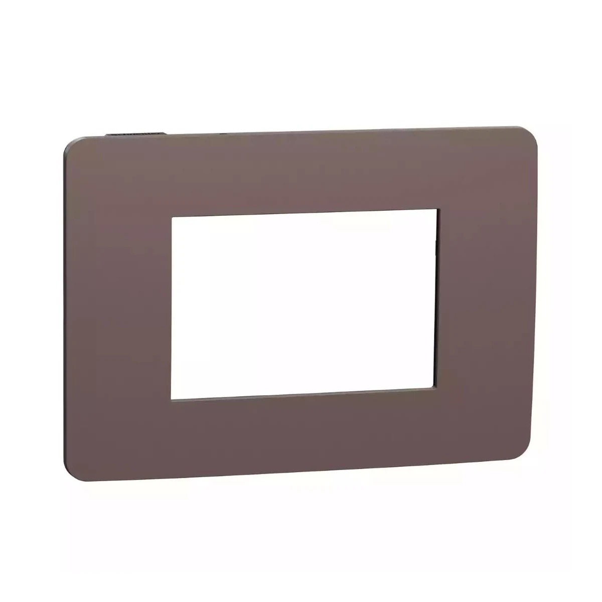 Schneider Electric NU270317 Yeni Unica, Studio Color Frame 3 module, Chocolate/Anthracite