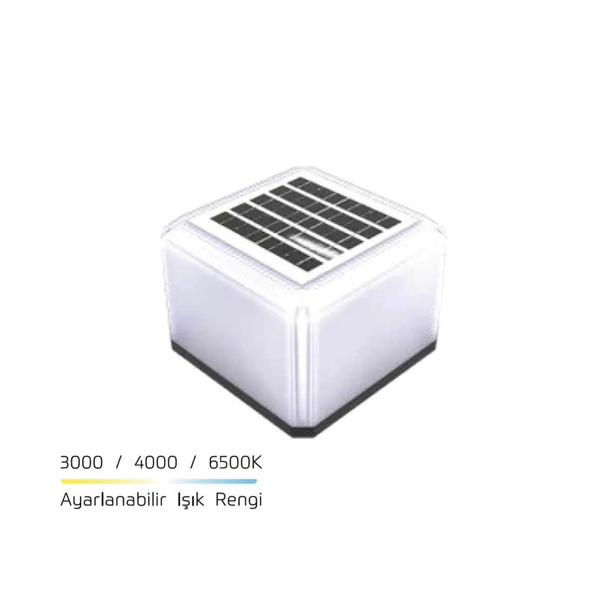 20W Ayarlanabilir Işıklı 270lm Solar Set Üstü Bahçe Armatür