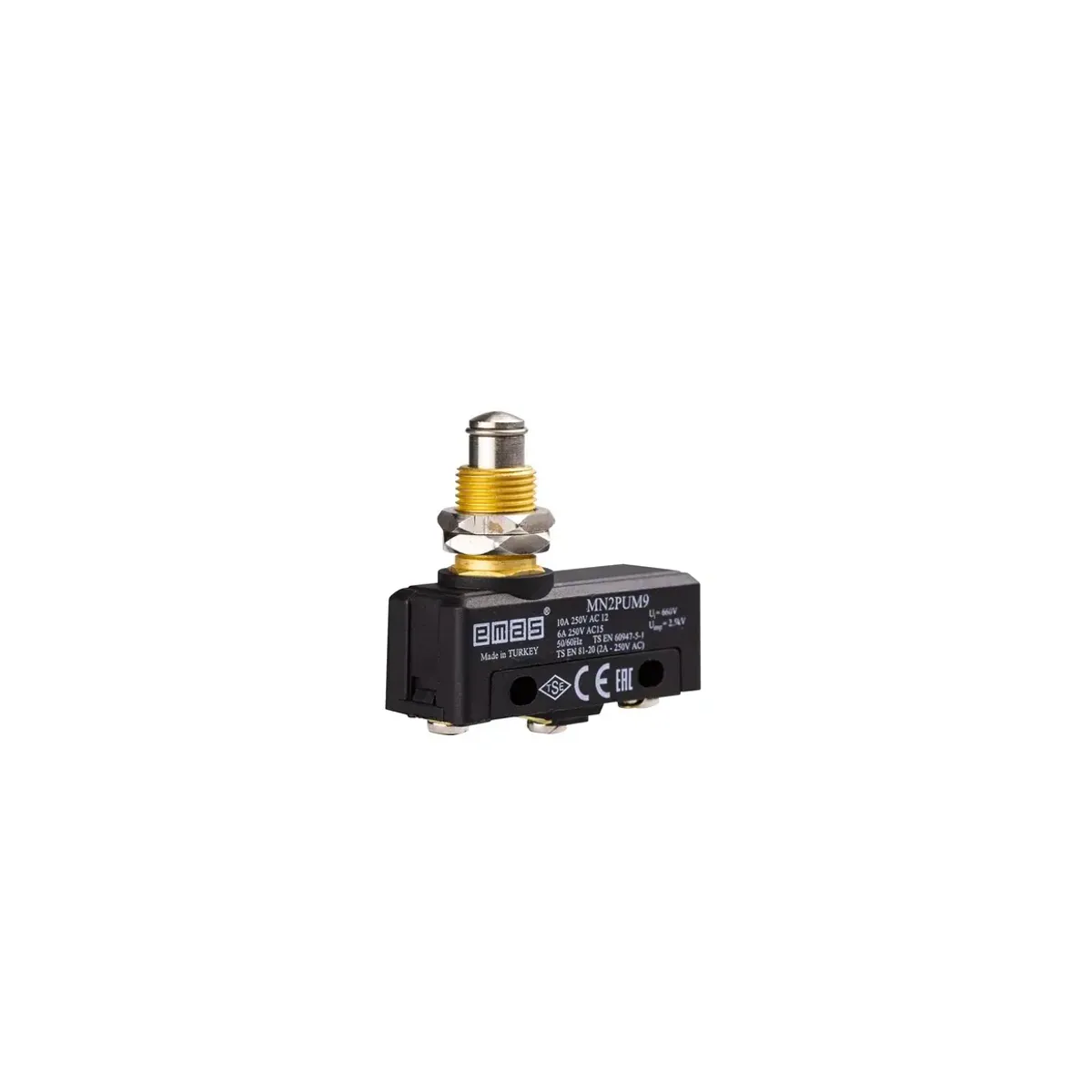 Emas Metal Kalın Pimli 1CO MN2 Serisi Plastik Mini Switch MN2PUM9