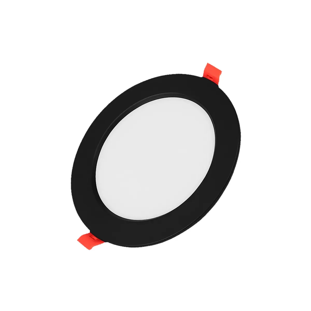 24W Flush-Mounted Black Case Round 3000 K Niva Series LED Panel Luminaire