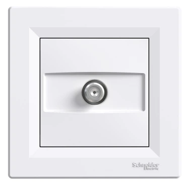 Schneider Electric EPH3700221 Asfora Satellite Socket Pass-Through 4dB White, with Frame
