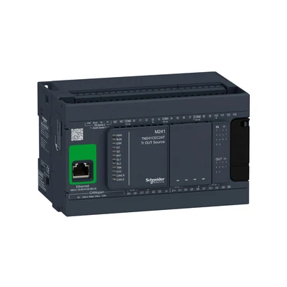 Schneider Electric TM241CEC24T M241 PLC, 14DI, 10 DO Transistör, CANopen, Ethernet — üretici katalog görseli