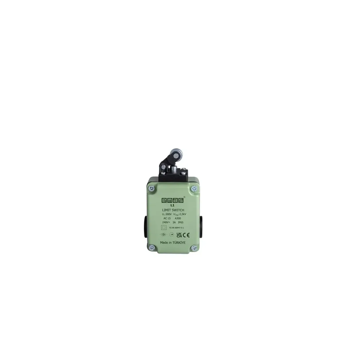 Emas Metal Housing Metal Roller Unidirectional Snap-Action 1NO+1NC Limit Switch 14mm L1K13MIM311