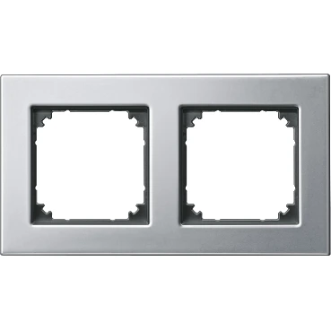 Schneider Electric 475260 İkili çerçeve, M-Elegance Glass, Platinyum gümüşü
