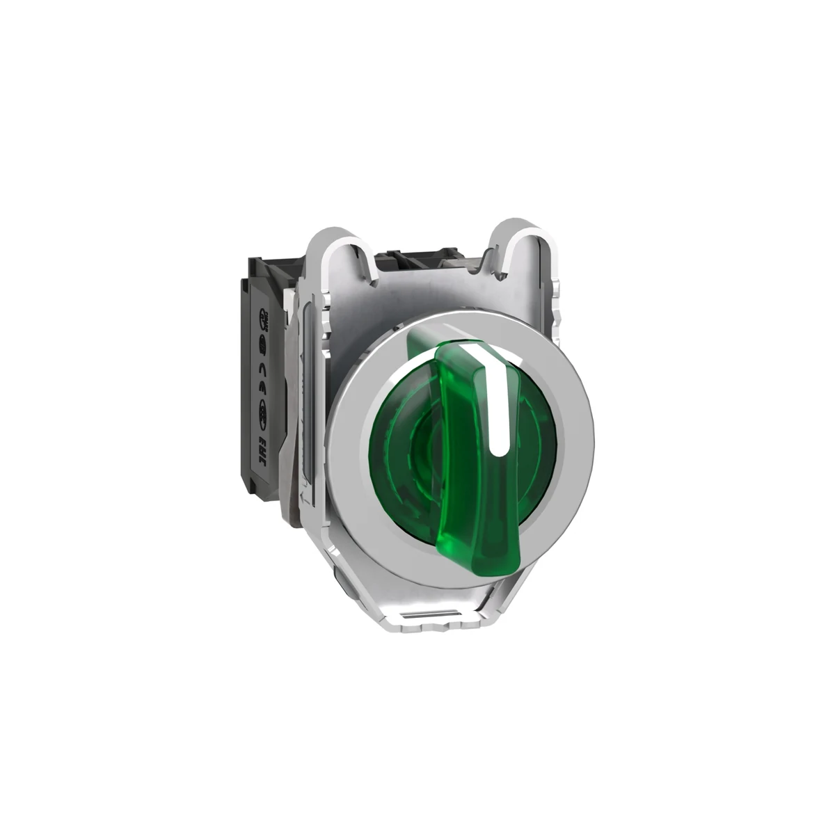 Schneider Electric XB4FK133B5 Illuminated, Latching push button LED 24 VAC /DC Green 1 NA+1 NC