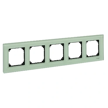 Schneider Electric MTN404504 Beşli çerçeve, M-Elegance Glass, Zümrüt yeşili