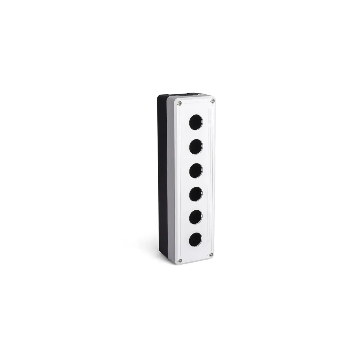 Emas PY Series Plastic 6-Hole Empty Gray-Black Control Box PY6BOS