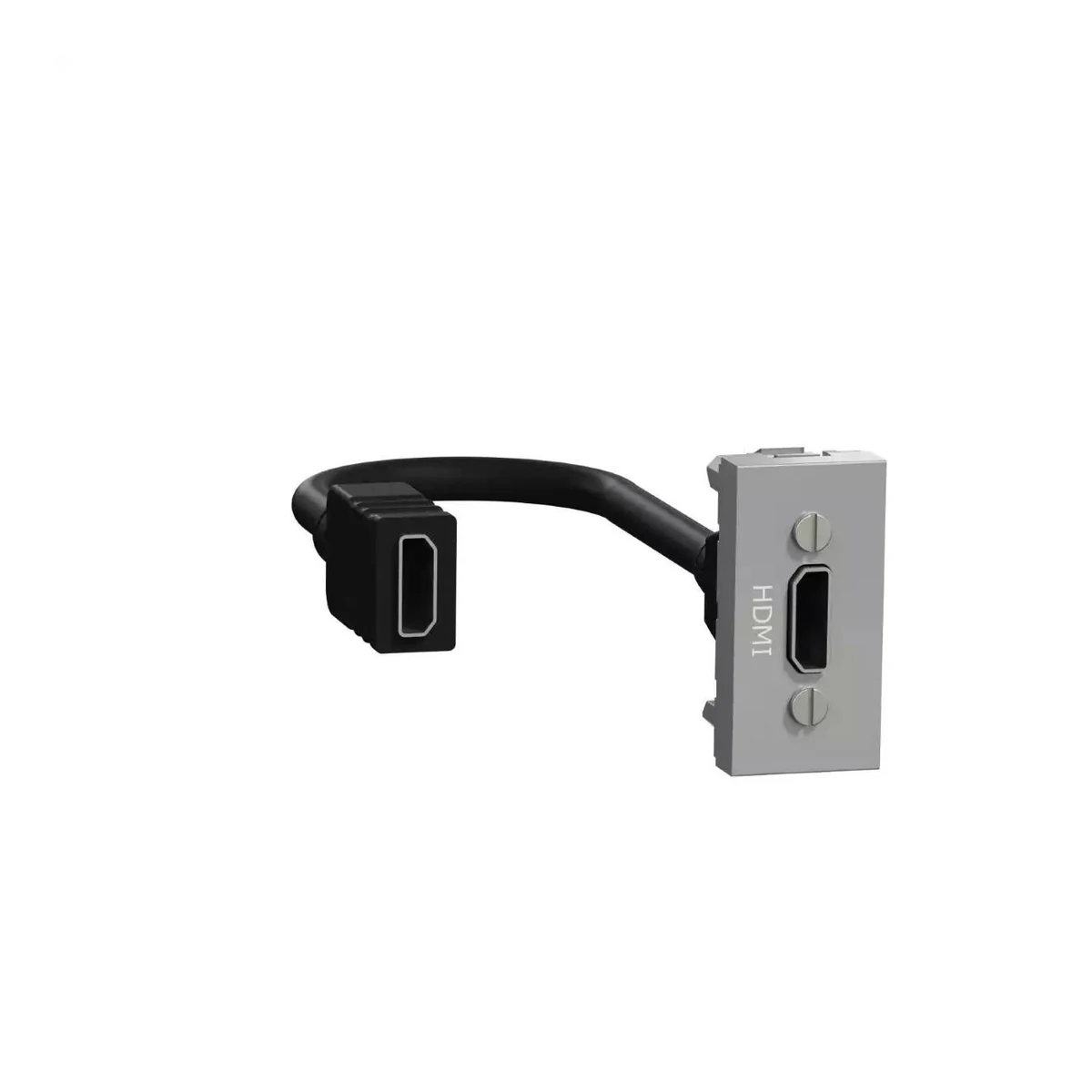 Schneider Electric NU343030 Yeni Unica, HDMI Konnektörlü Priz 1 modül, Alüminyum — temsili üretici aile görseli